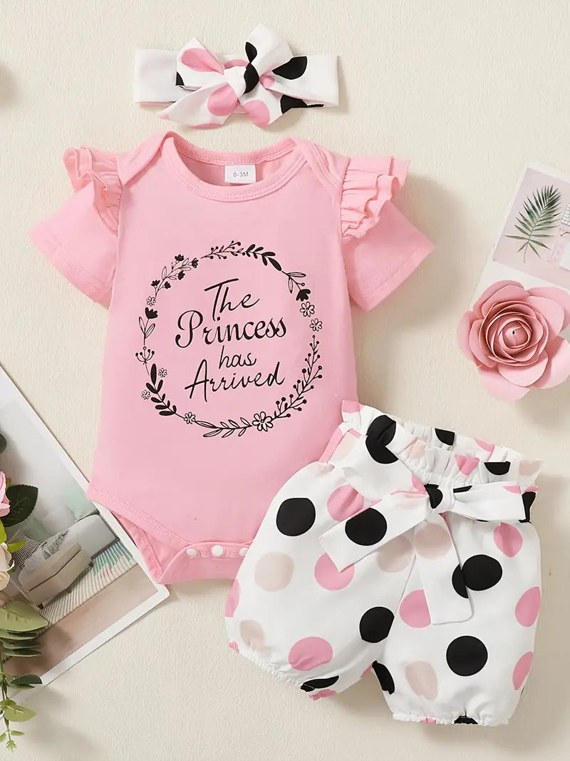 The Princess Has Arrived Infant 3 Pcs. Short Set
