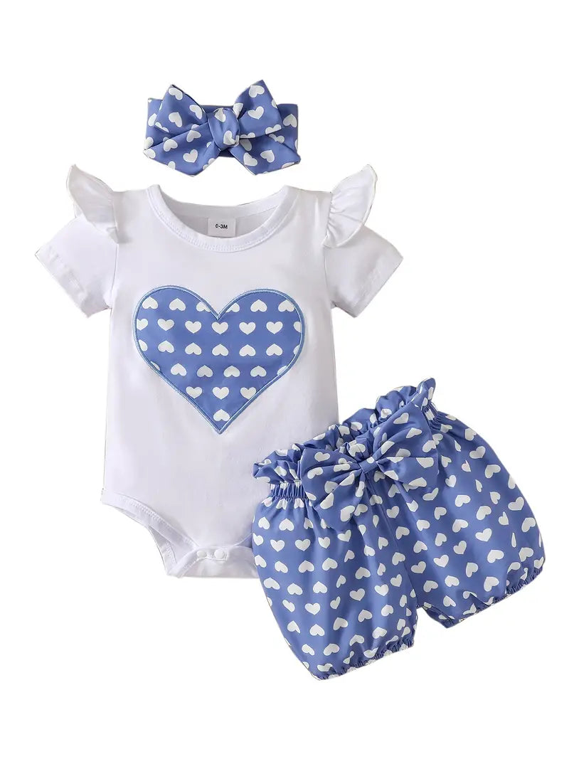 Full Of Hearts 3 Pcs Infant Set