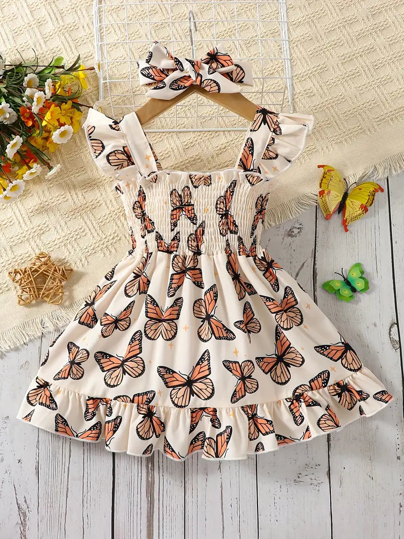 Girl with butterfly dress online