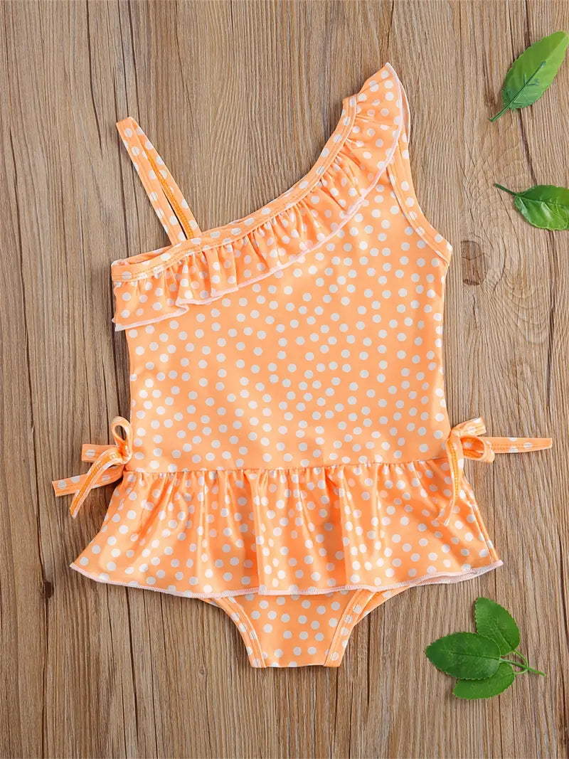 Peach One Shoulder Swimsuit