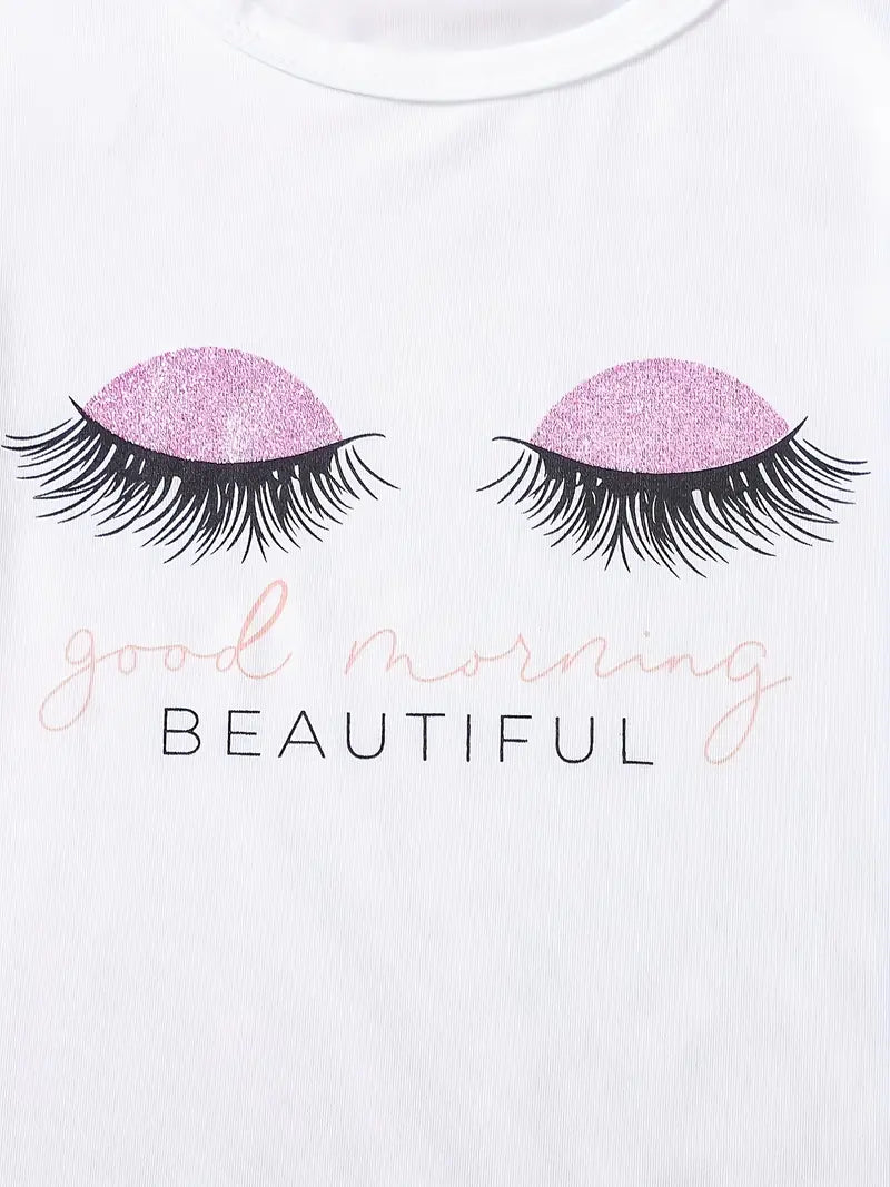 Glitter Lashes 2 Piece Shorts Set
