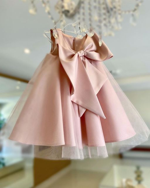 Elegant Satin Bow Dress