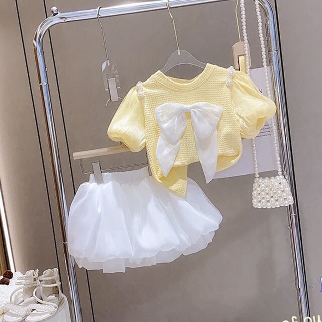 Tutu and Bows 2 Piece Skirt Set