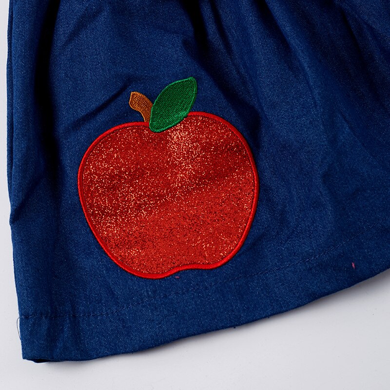 Bck-To-School 2 Pcs. Apple Jumper Dress