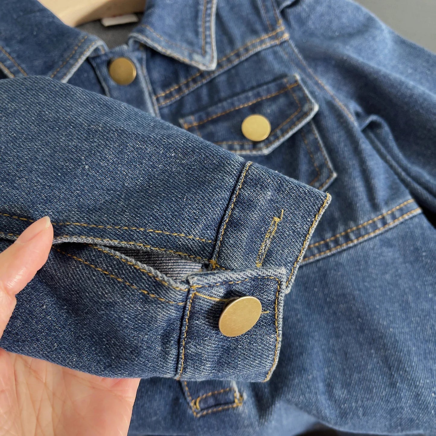Denim Swing Dress with Belt