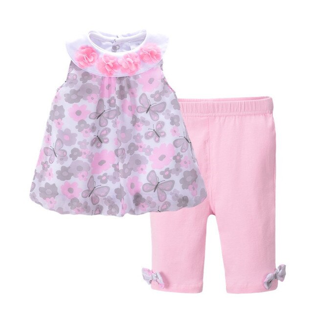 Mini girls pink butterfly leggings 2 pack