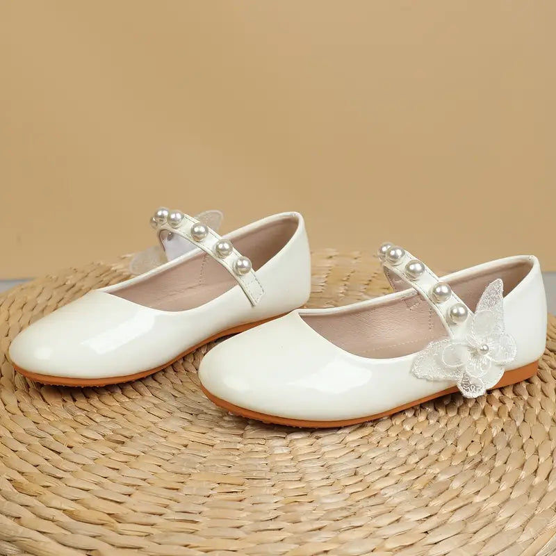 Beautiful Butterfly Leather Mary Jane Slipper