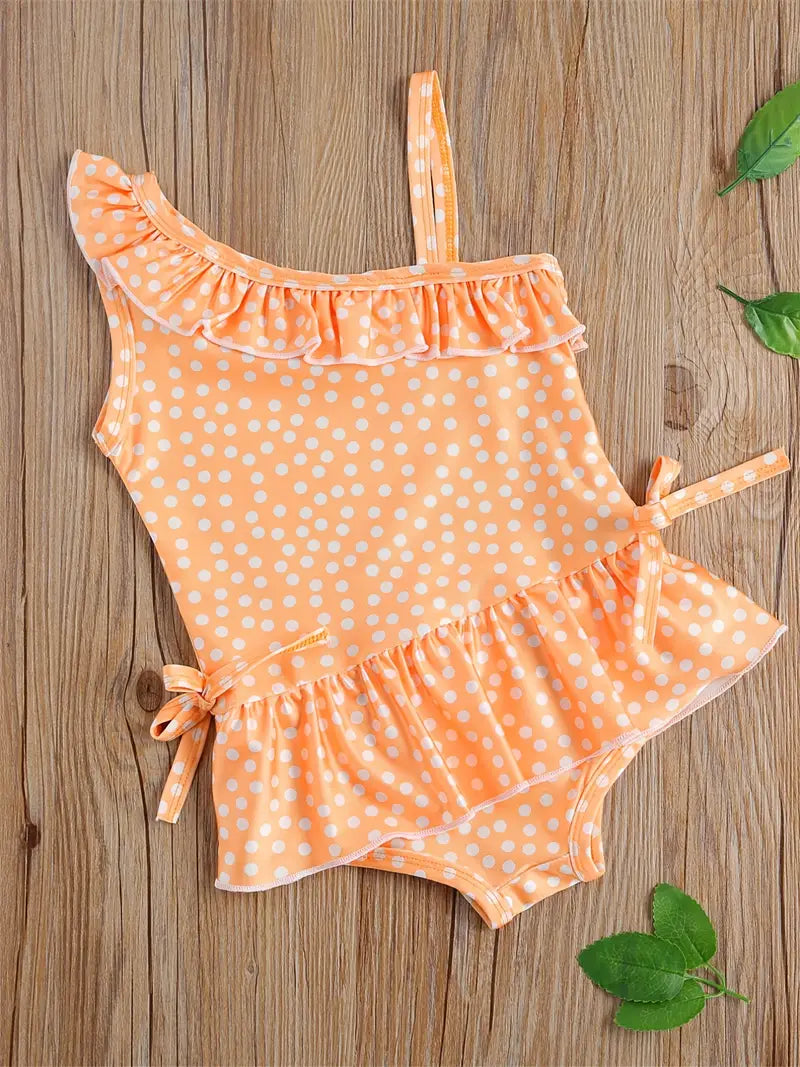 Peach One Shoulder Swimsuit