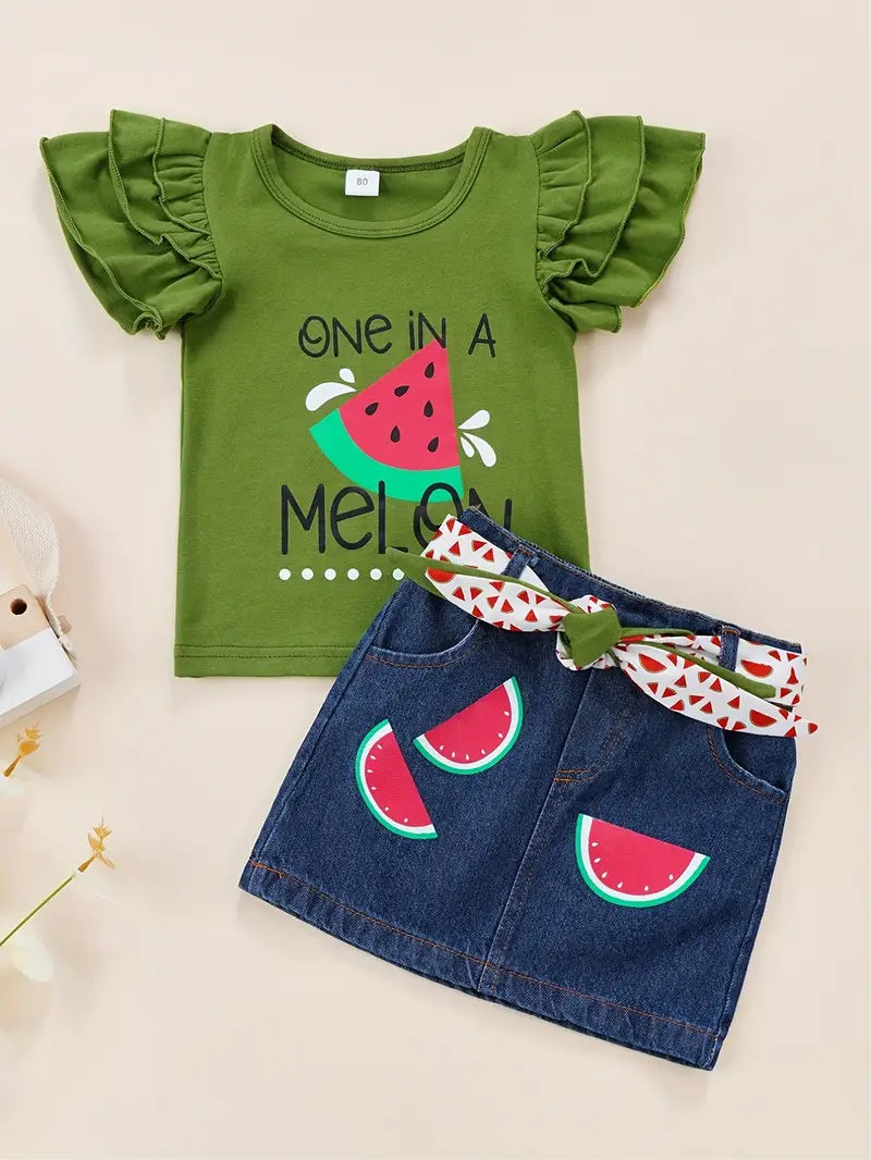 One In A Melon Skirt Set
