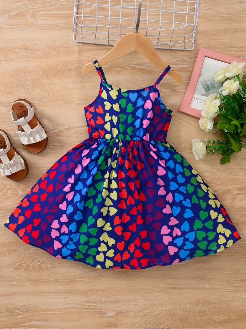 Rainbow Heart Princess Sundress