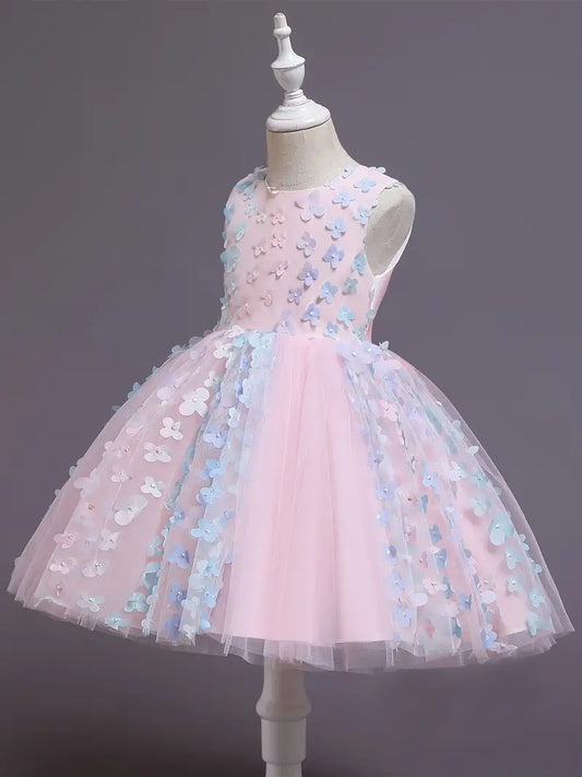 Floral Detail Princess Dress