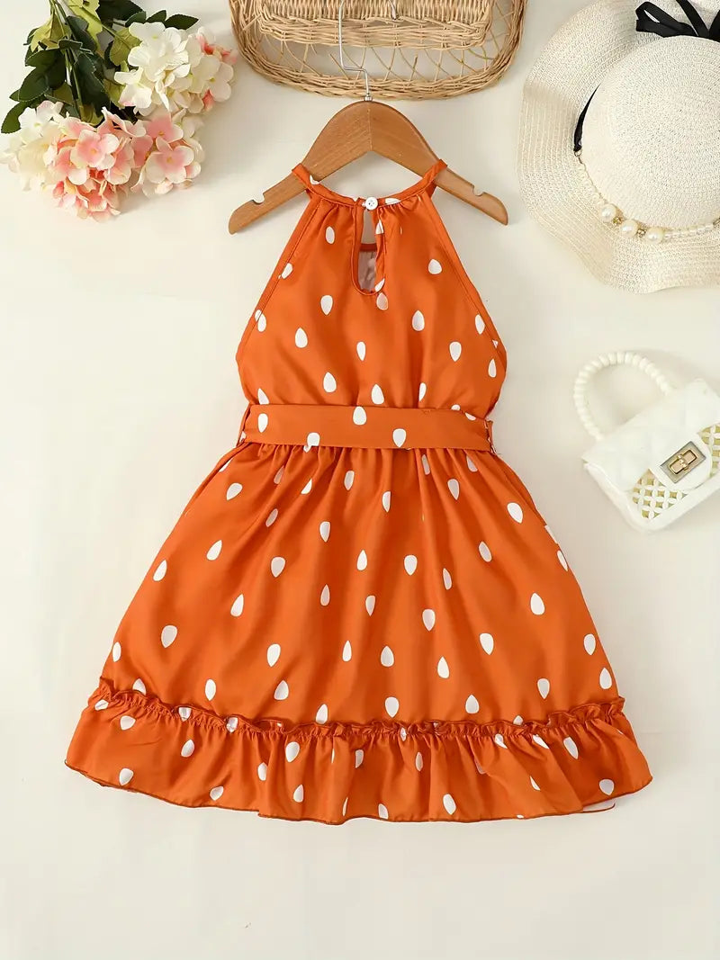 Orange Polka Dot Princess Dress