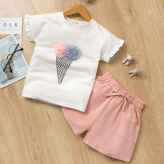 Summer Ice Cream Day Short Set