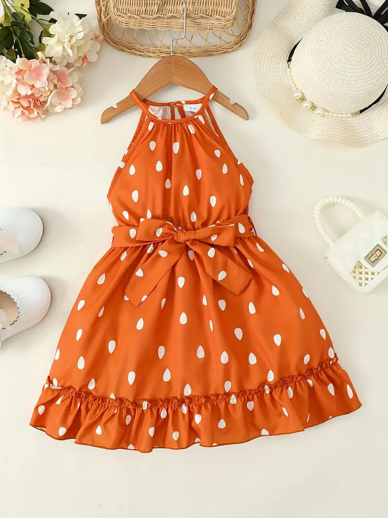 Orange Polka Dot Princess Dress