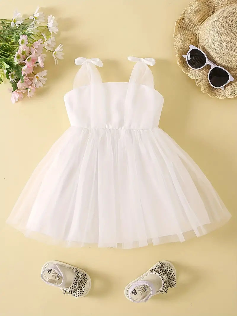 Infant White Tulle Princess Dress